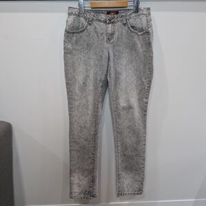 ONE 5 ONE | Women's Cool Gray Acid Design Straight Leg Jeans
